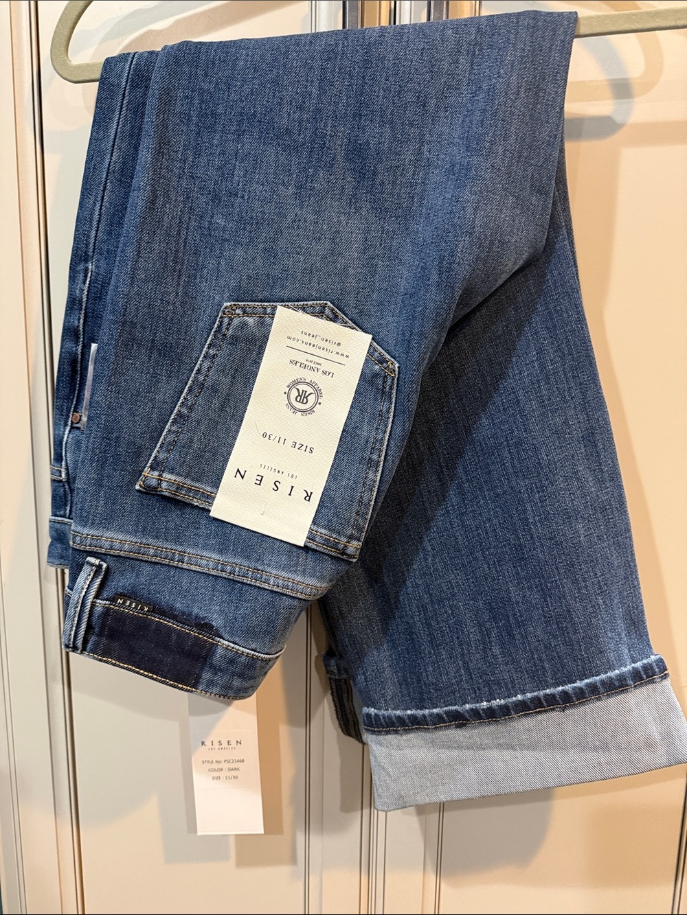 Risen Women's Cropped Ankle Jeans — Medium Blue